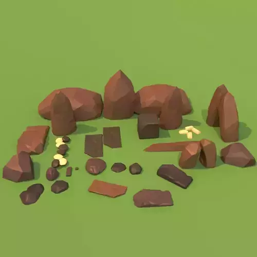 Low-Poly-Rocks rocks and stones