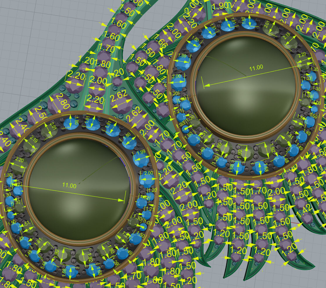 Peacock bracelet carrera  - replica 3D print model_13