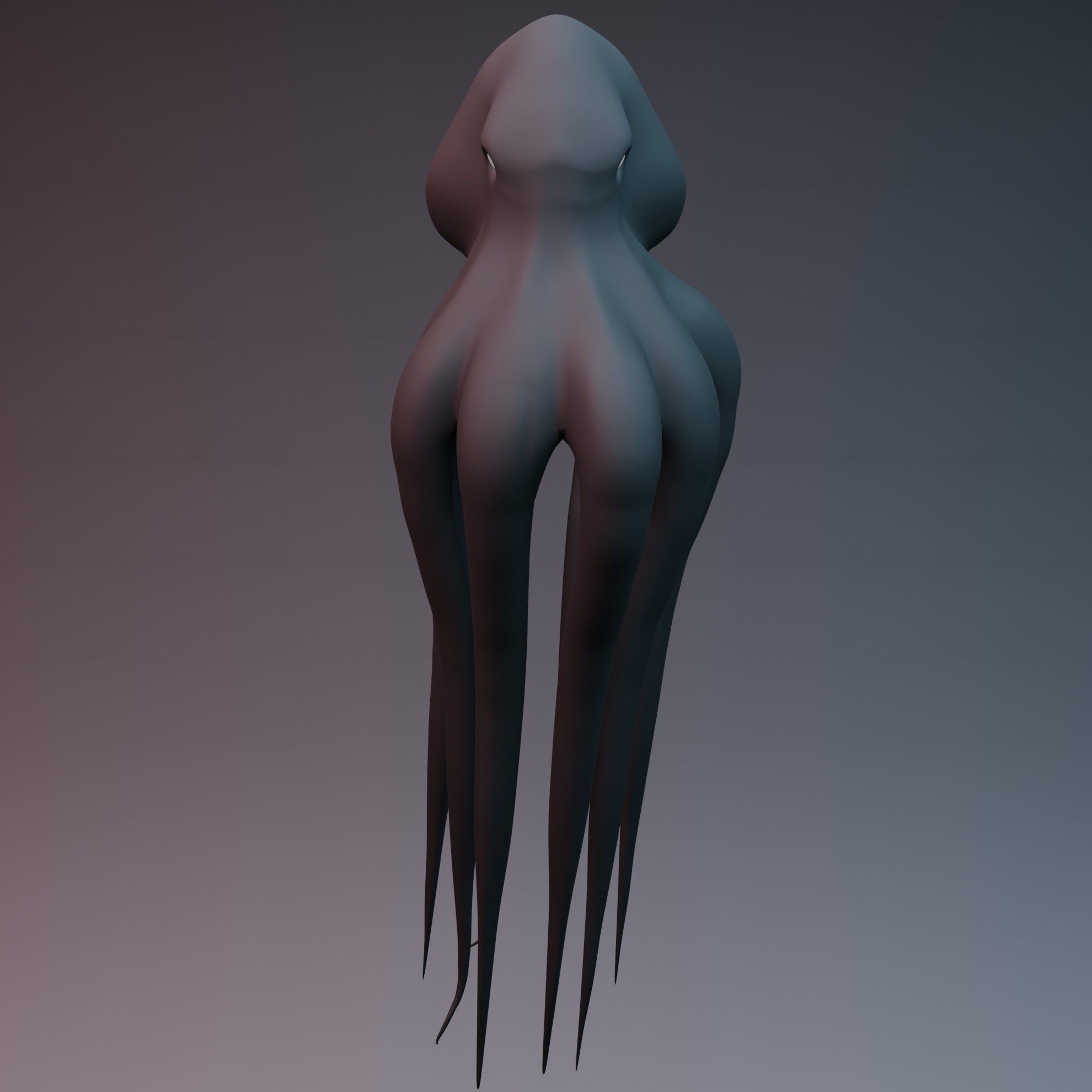 Octopus Low-poly 3D model_2