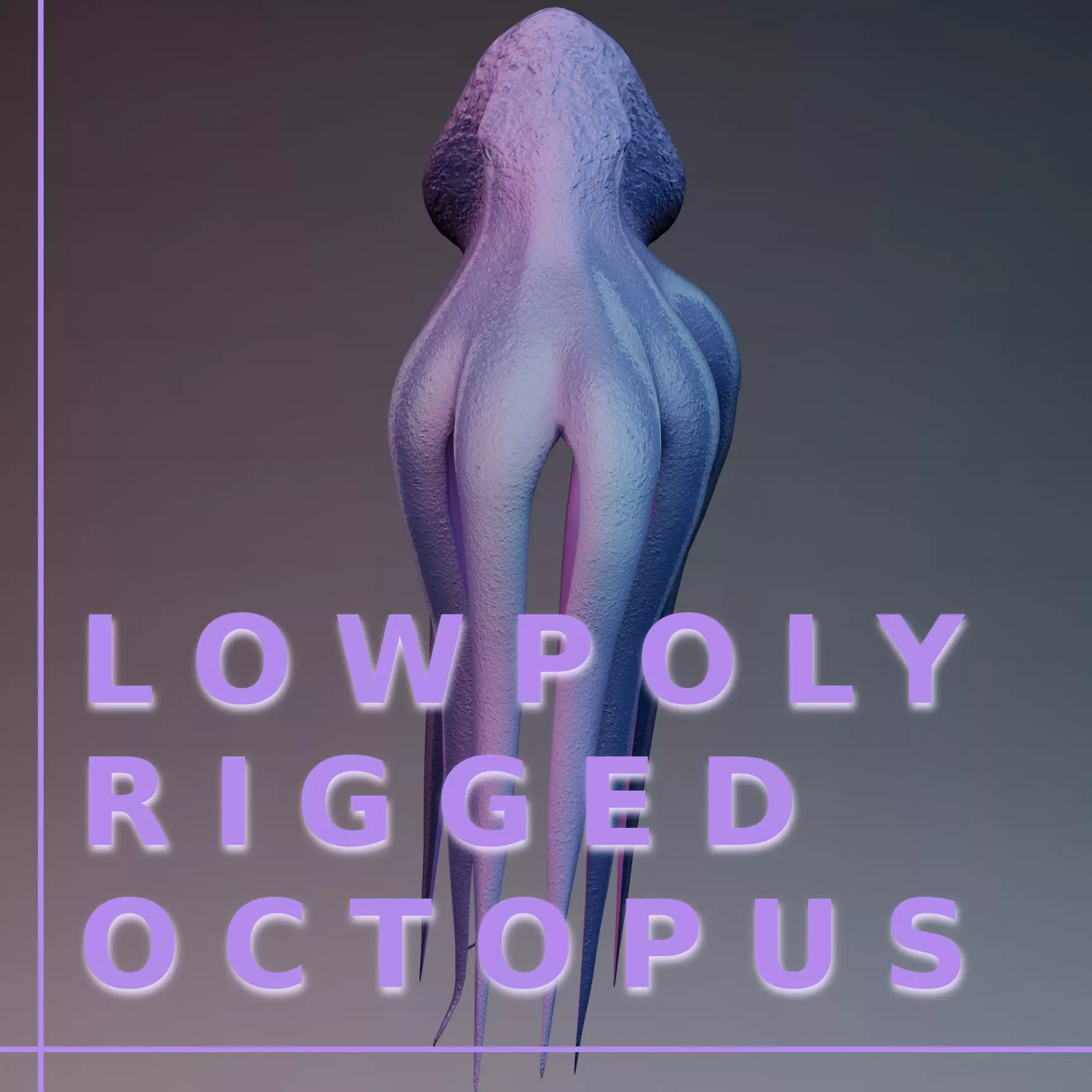 Octopus Low-poly 3D model_0