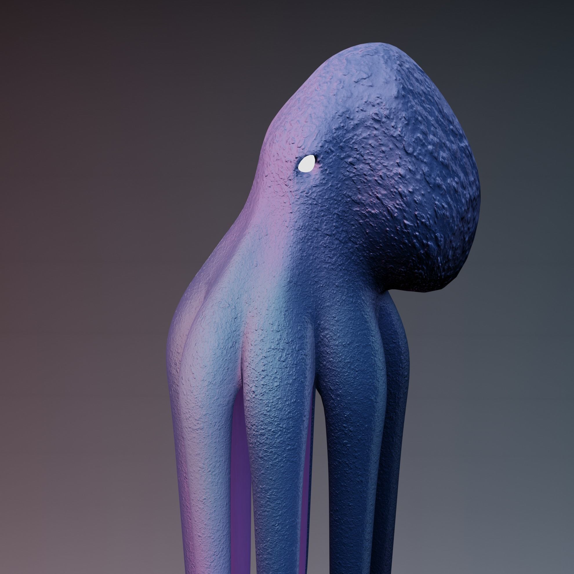 Octopus Low-poly 3D model_43