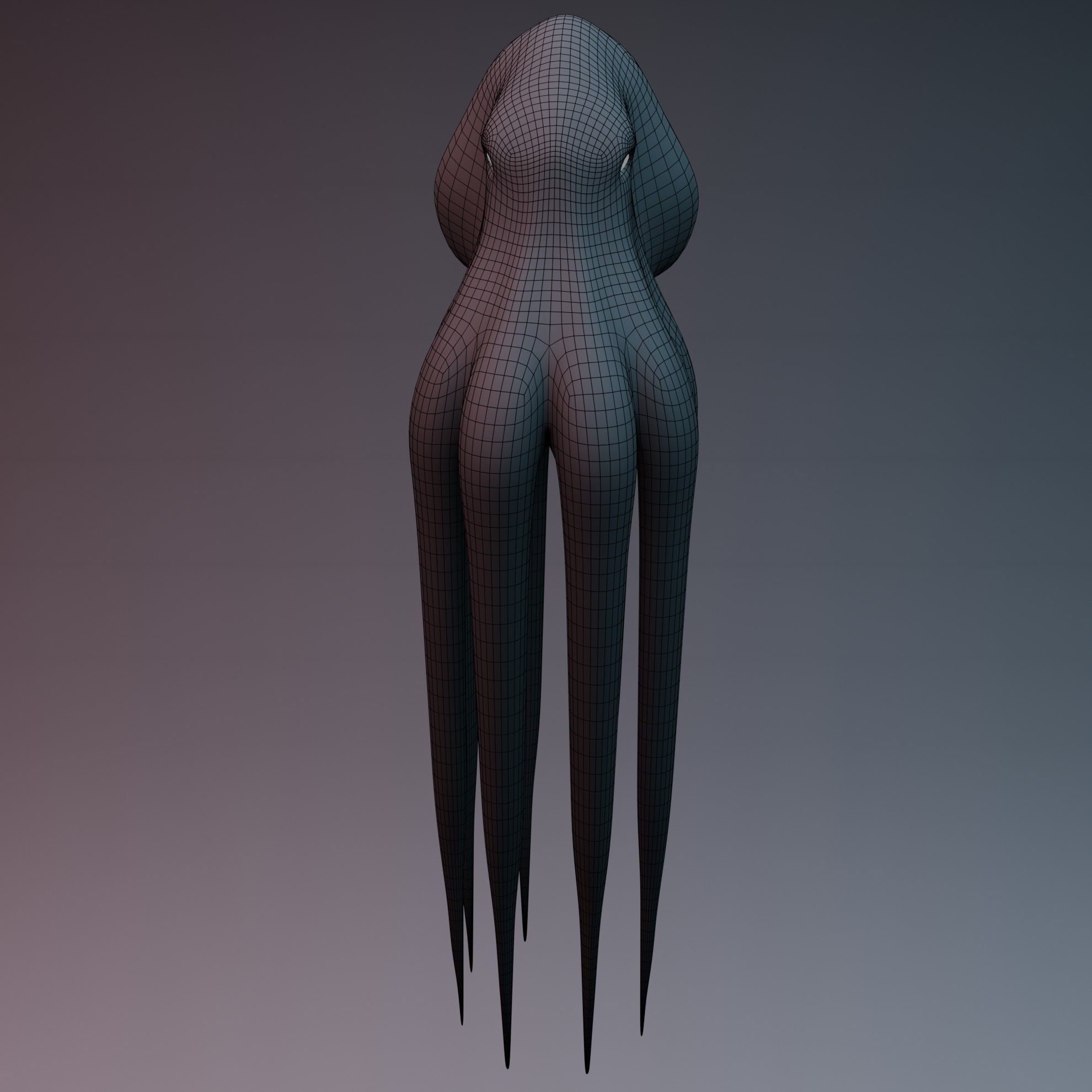 Octopus Low-poly 3D model_24