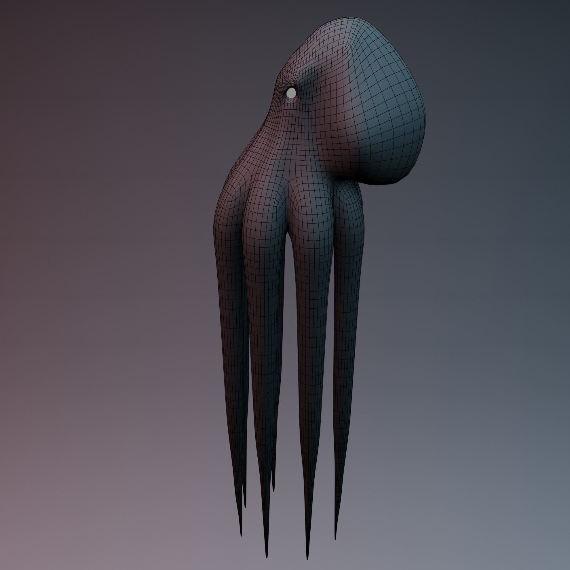 Octopus Low-poly 3D model_20