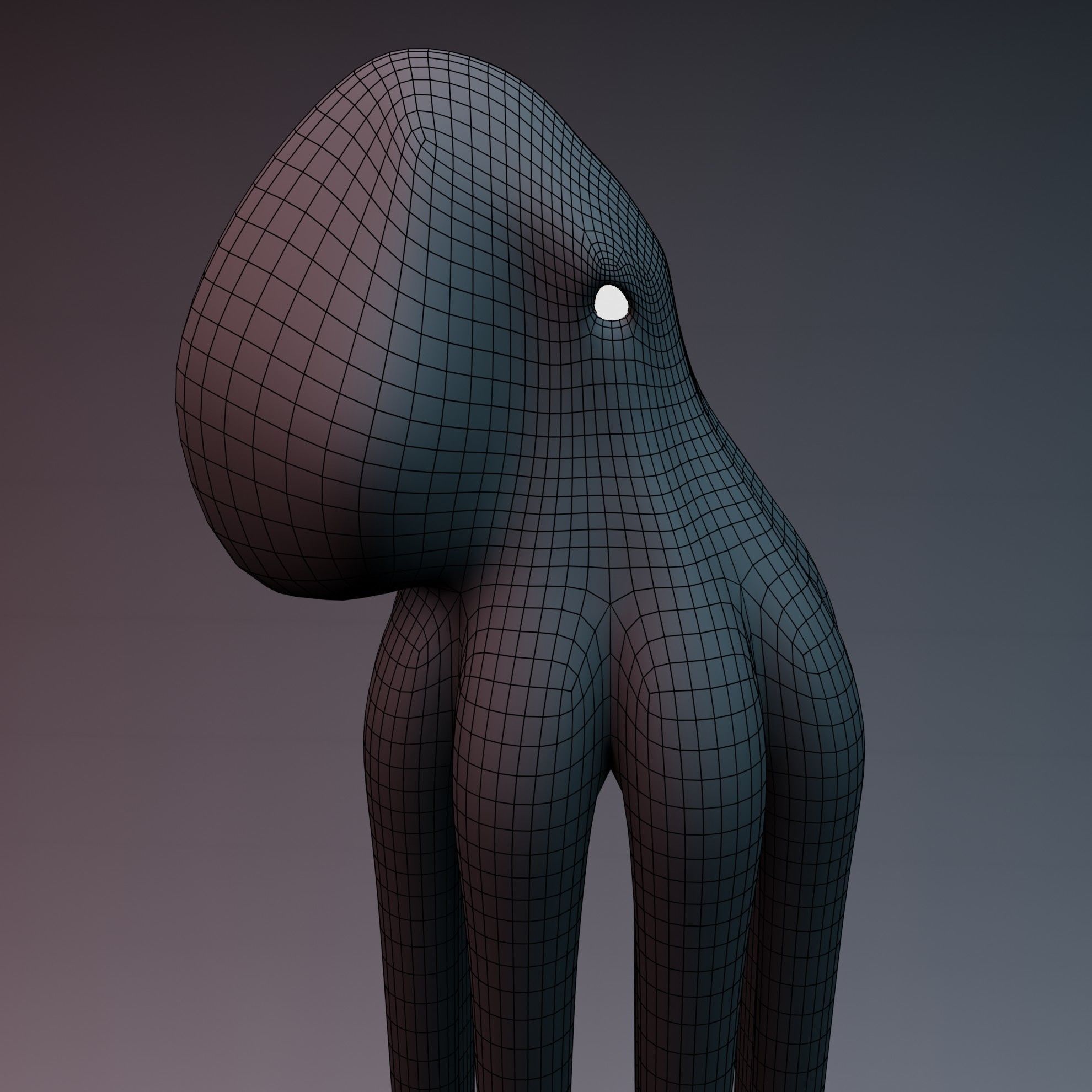 Octopus Low-poly 3D model_7