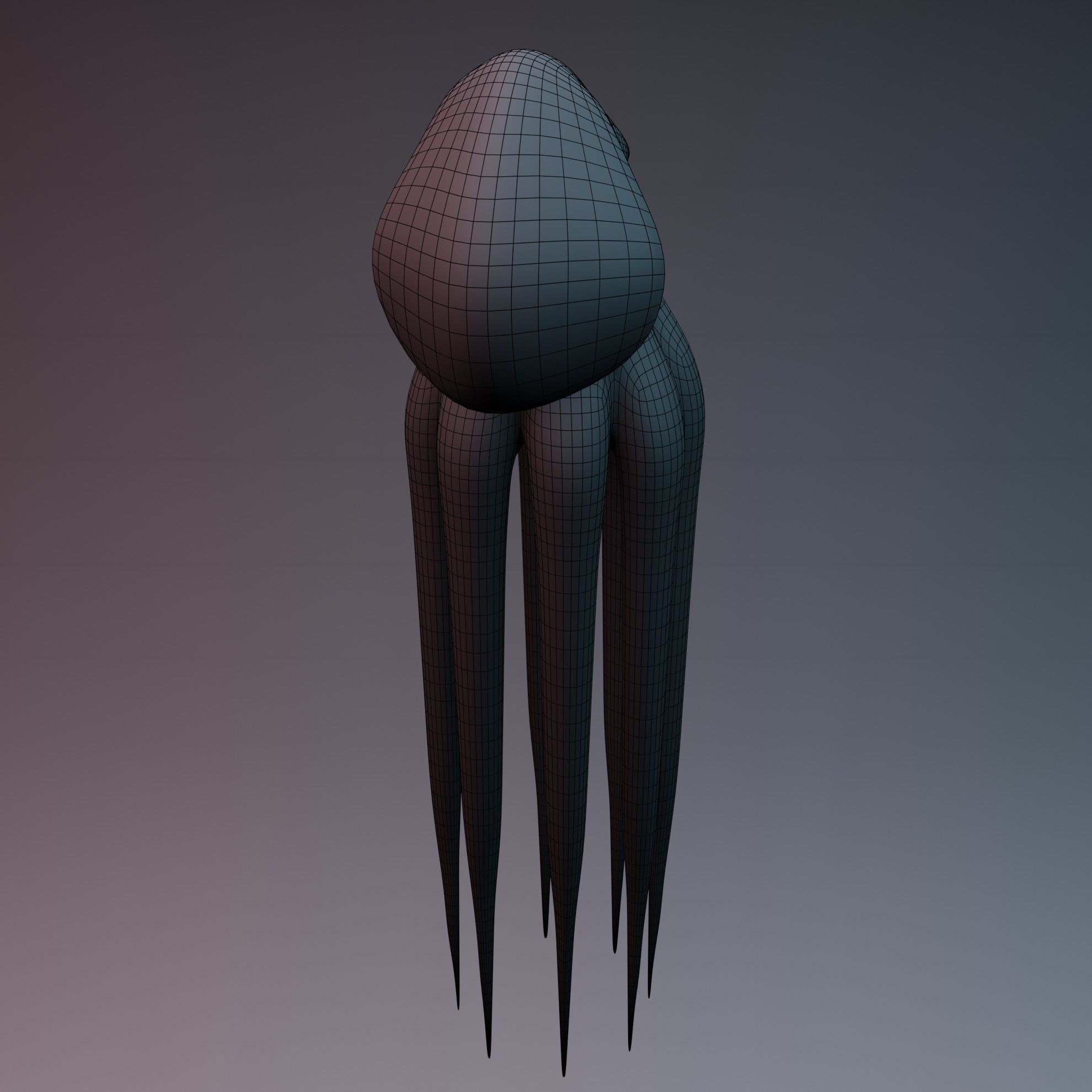 Octopus Low-poly 3D model_17