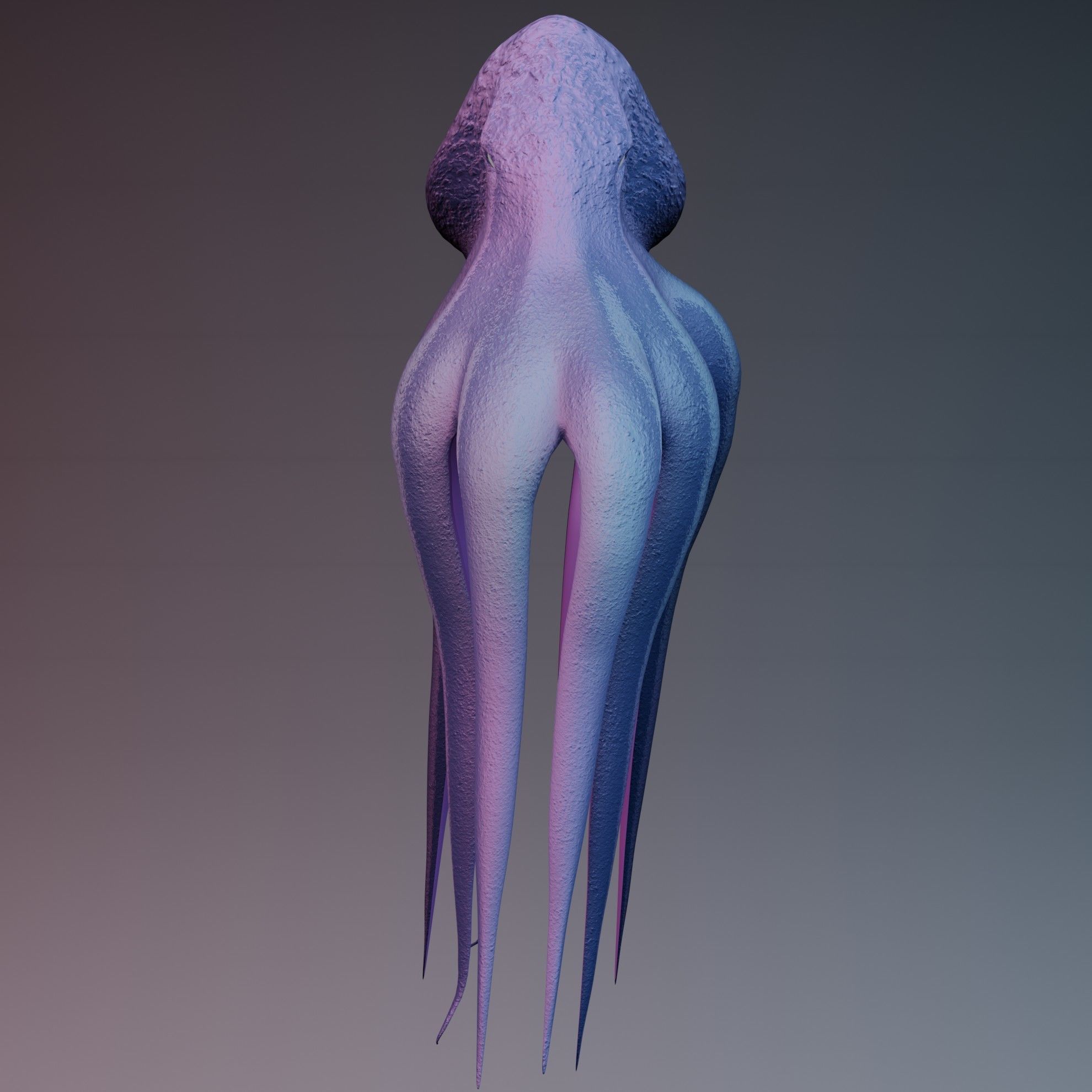 Octopus Low-poly 3D model_4