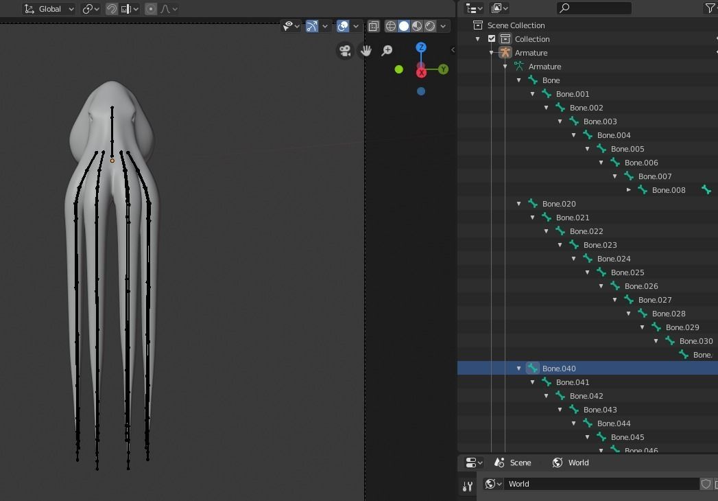 Octopus Low-poly 3D model_26