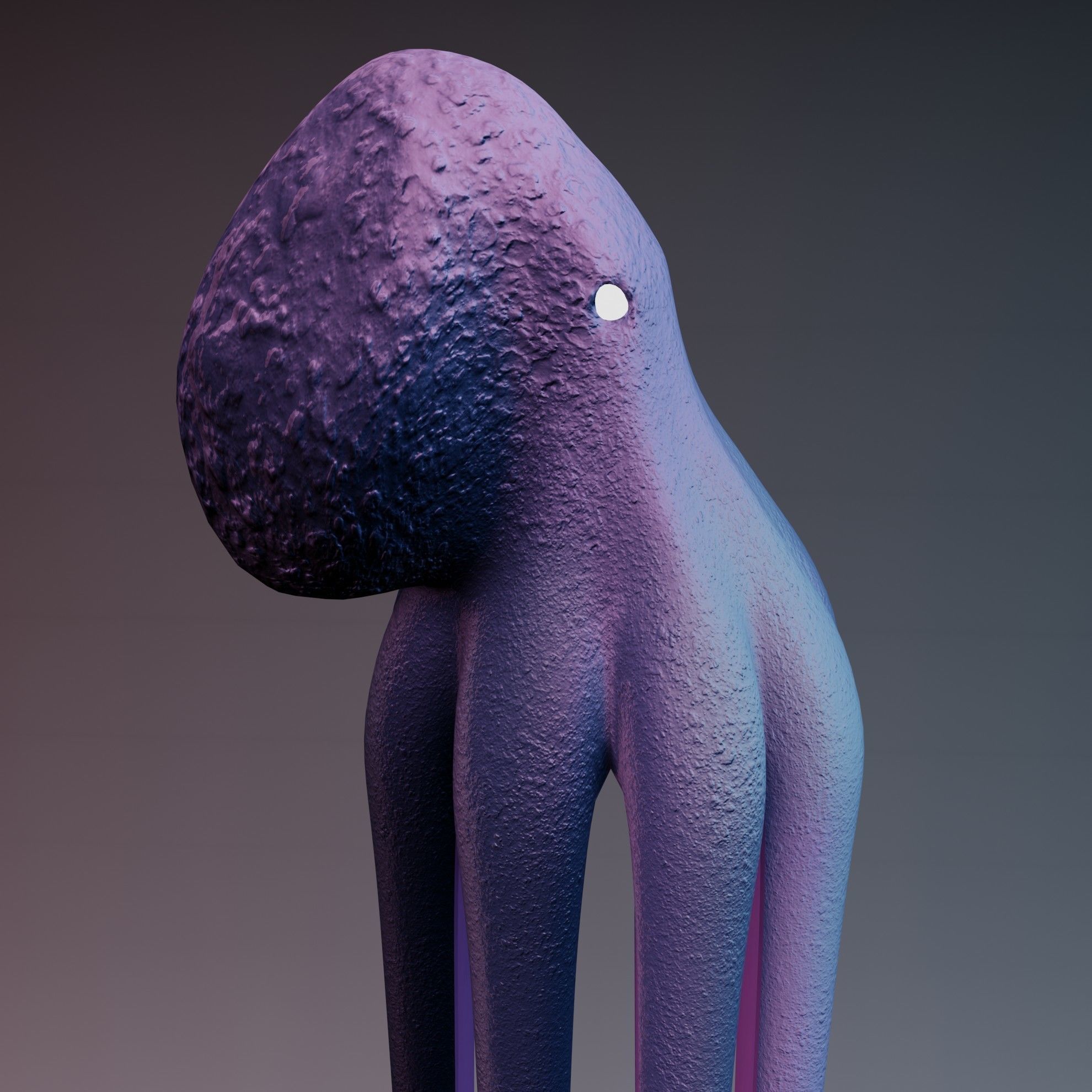 Octopus Low-poly 3D model_6