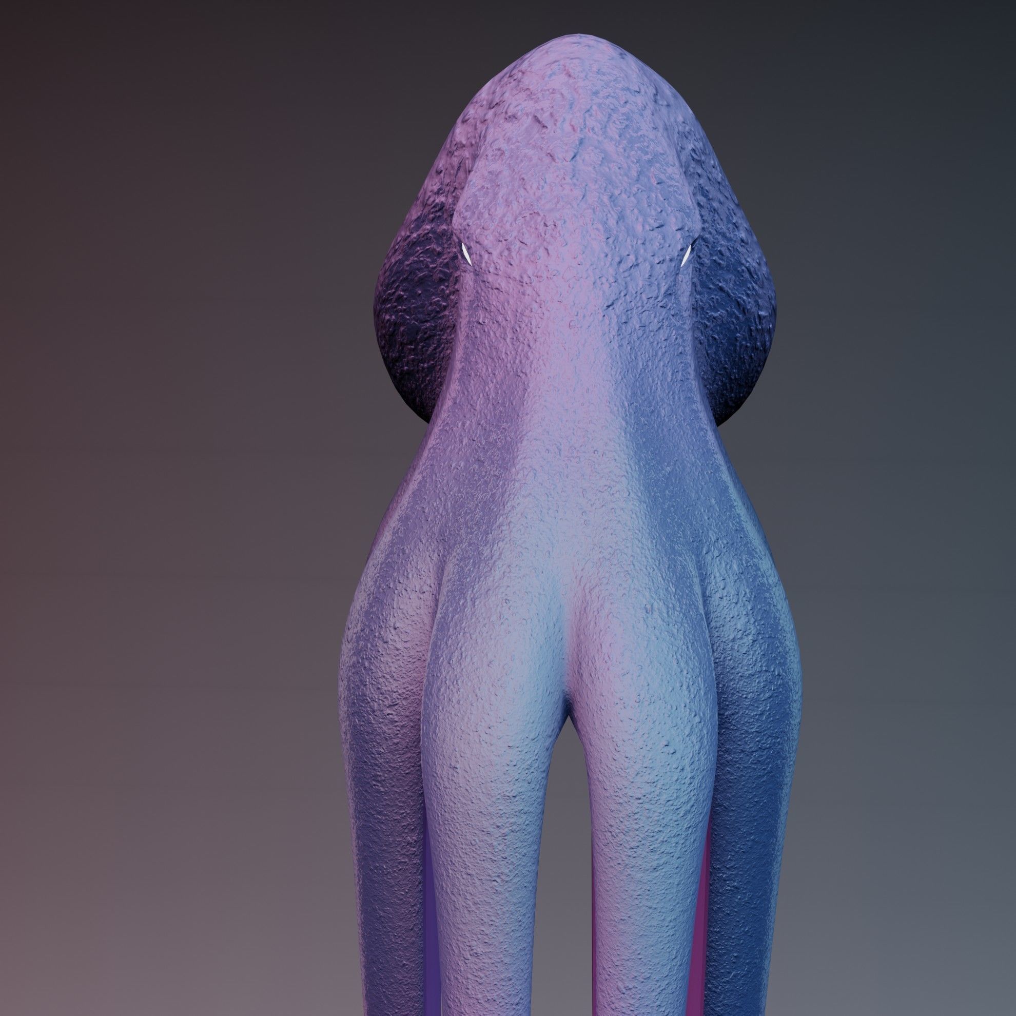 Octopus Low-poly 3D model_5