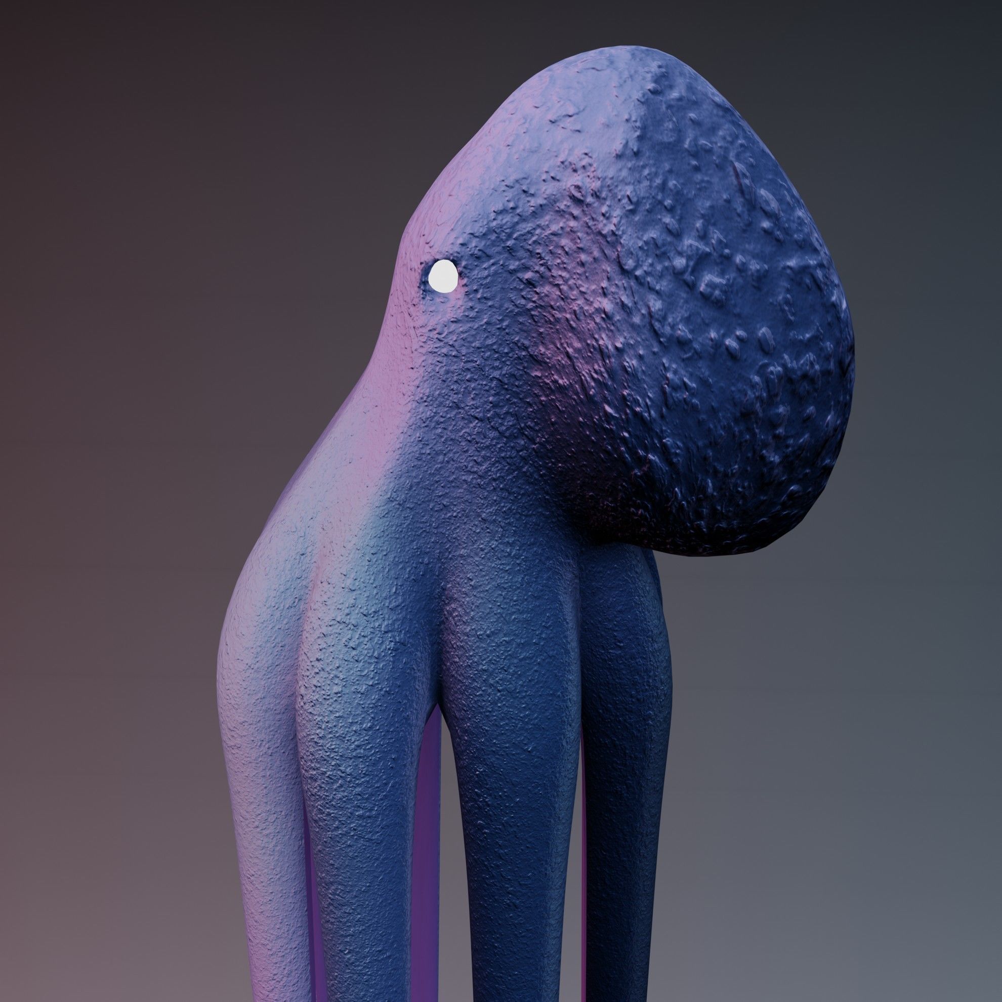 Octopus Low-poly 3D model_8