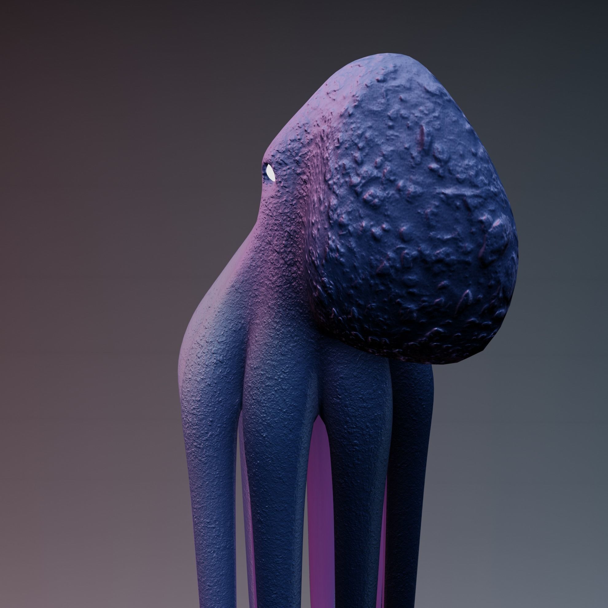 Octopus Low-poly 3D model_40