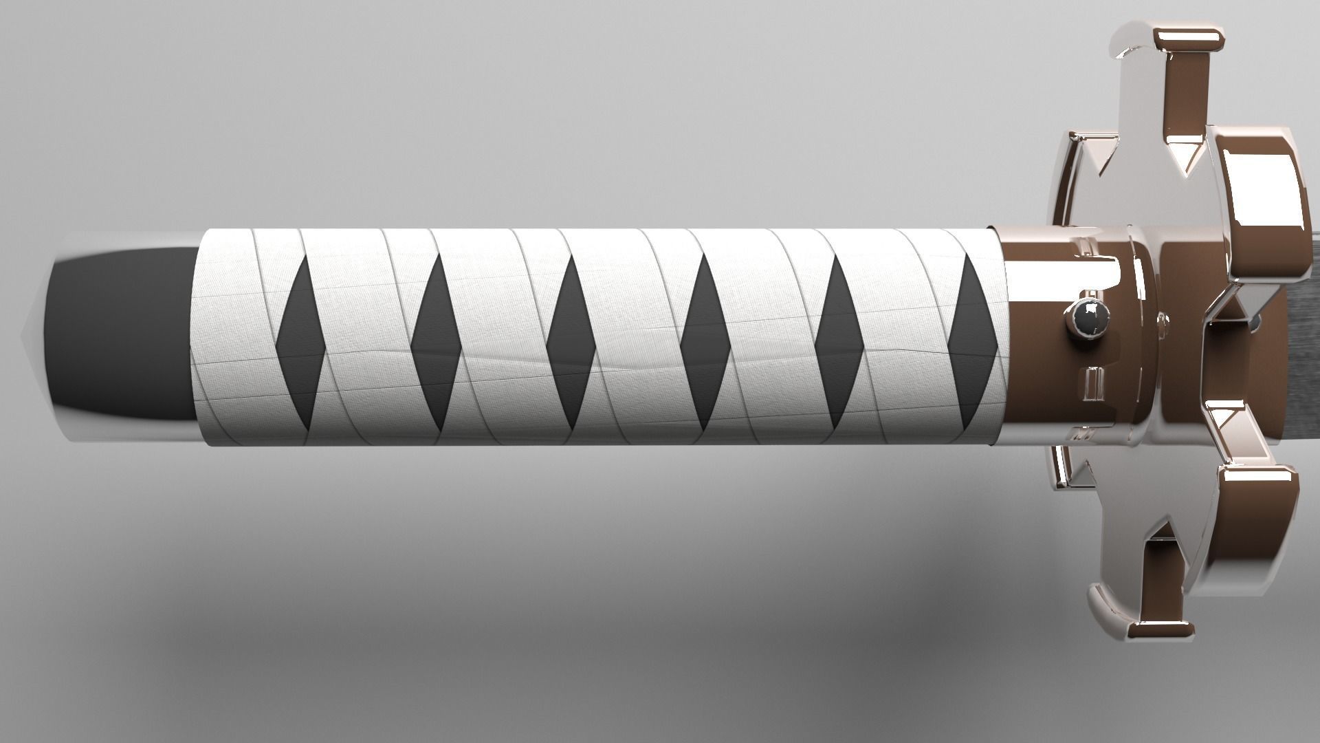 Katana Sword Low-poly 3D model_1