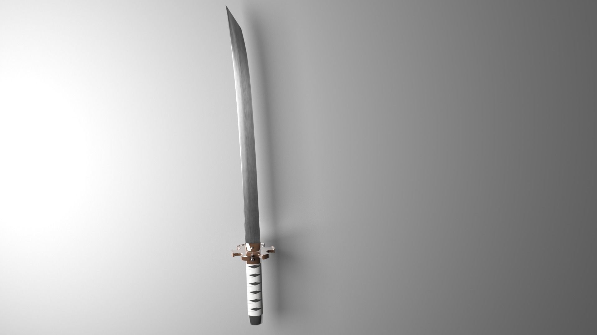 Katana Sword Low-poly 3D model_3