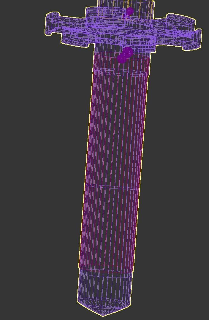 Katana Sword Low-poly 3D model_7