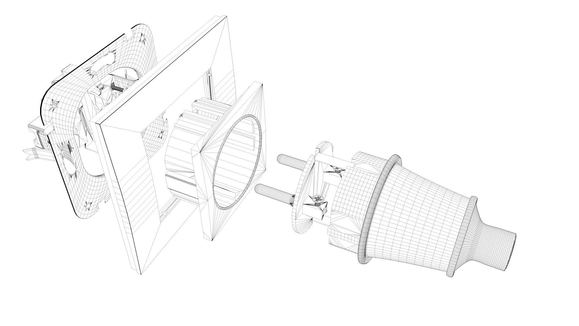 Plug and Socket Detailed 3D model_18