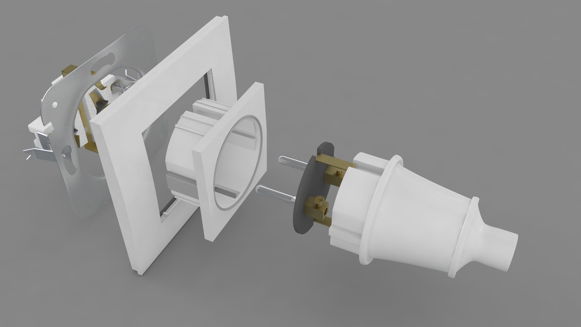 Plug and Socket Detailed 3D model_8