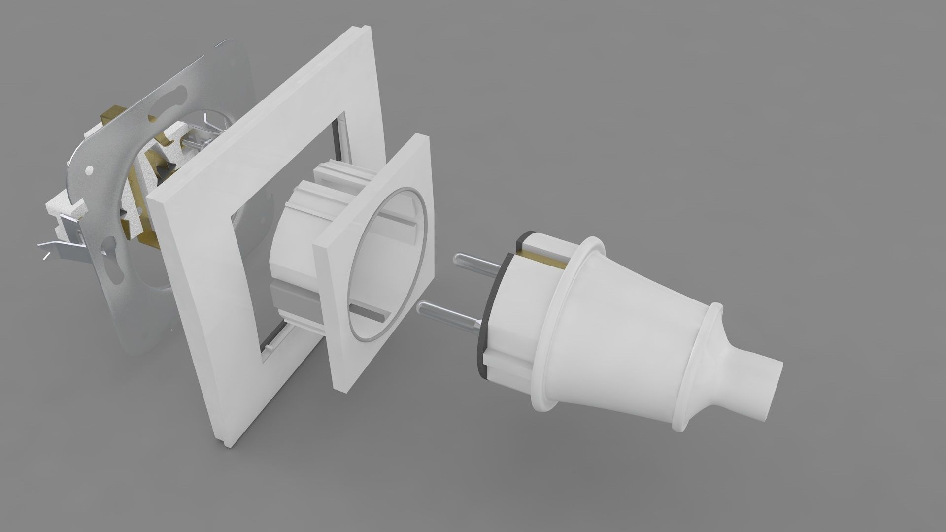 Plug and Socket Detailed 3D model_7