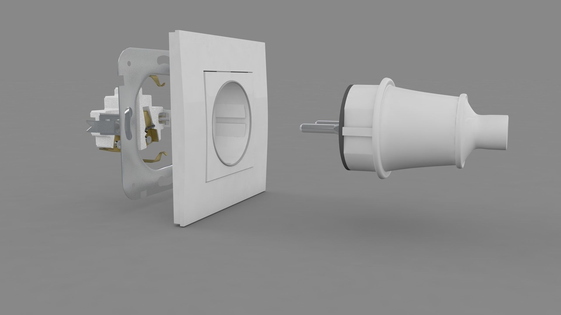 Plug and Socket Detailed 3D model_2