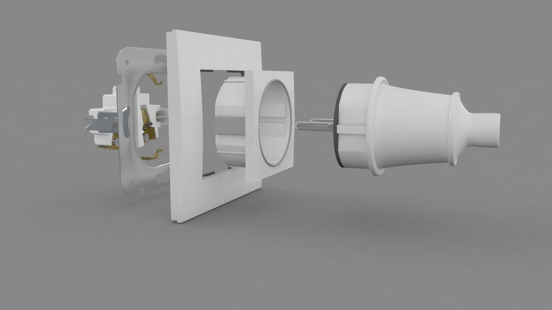 Plug and Socket Detailed 3D model_1