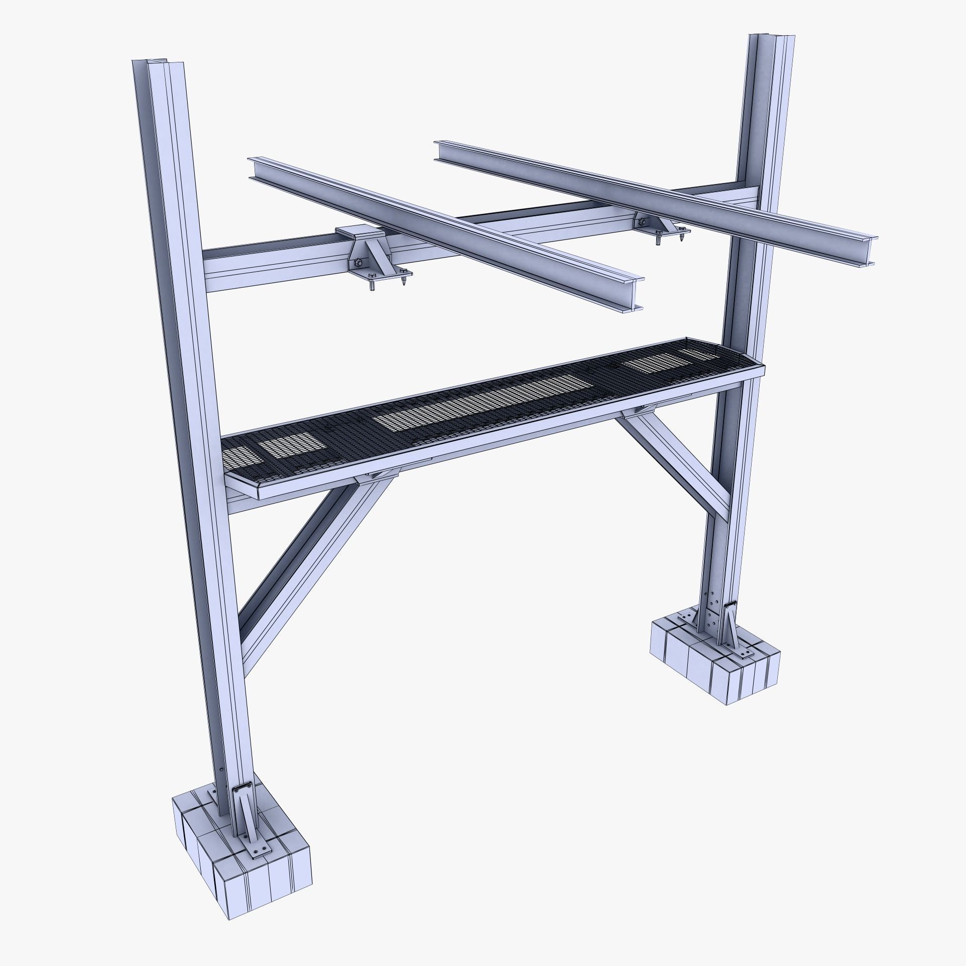 Pipeline Support 3D model_4