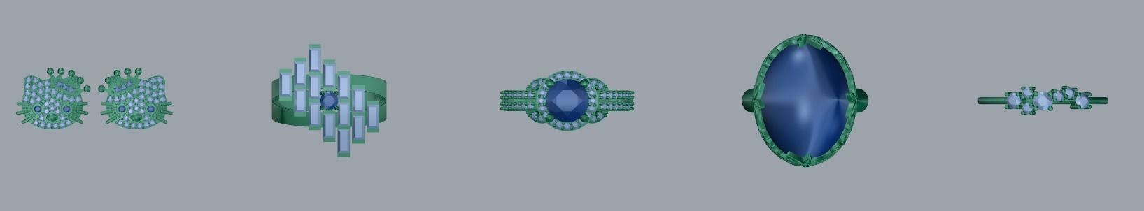 Very Cheap Rings pack 3d Printing Model 3D print model_7