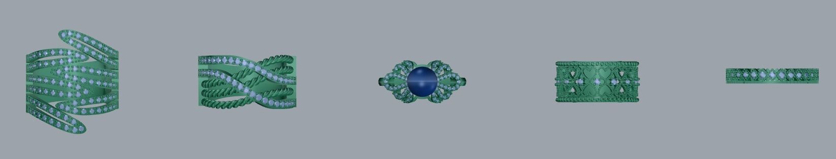 Very Cheap Rings pack 3d Printing Model 3D print model_9