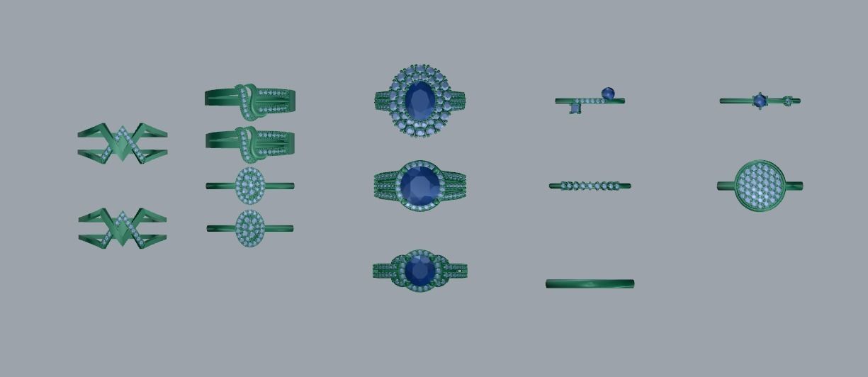 Very Cheap Rings pack 3d Printing Model 3D print model_10