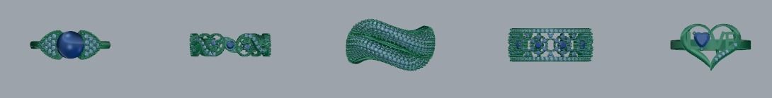 Very Cheap Rings pack 3d Printing Model 3D print model_6