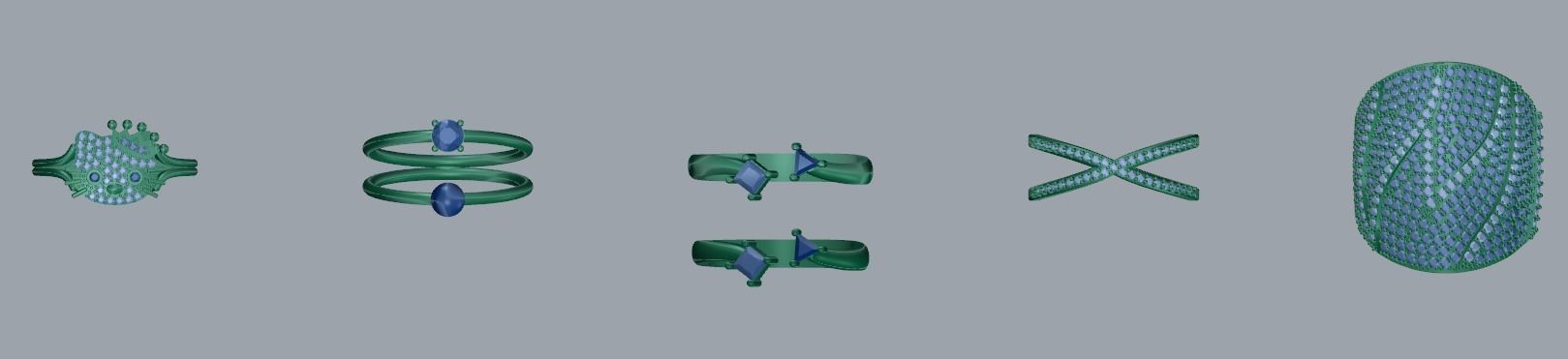 Very Cheap Rings pack 3d Printing Model 3D print model_8