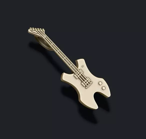electric guitar pendant 3D print model_0