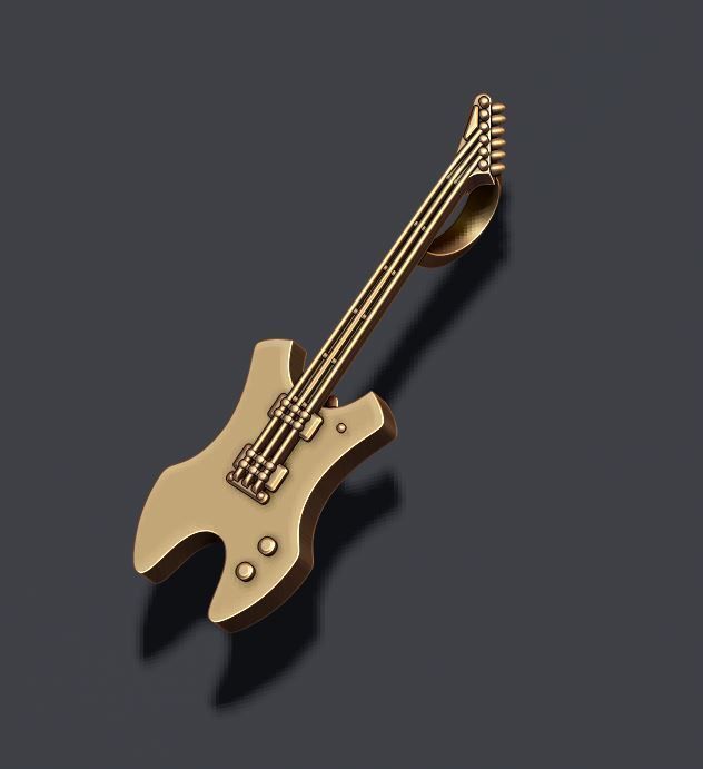 electric guitar pendant 3D print model_5
