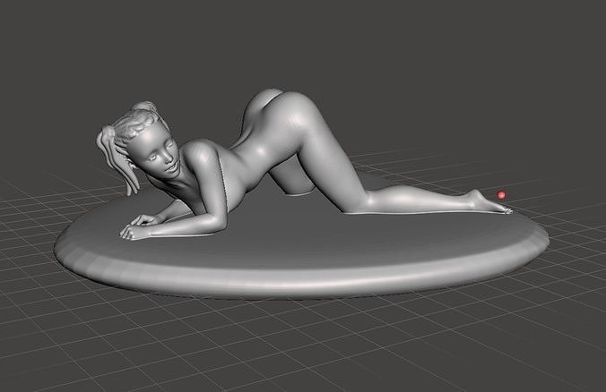 Valentin s day - printable Cute sexy girl on heart 3D print model
