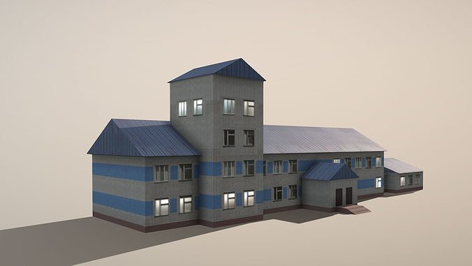 Airport USDU Terminal Low-poly 3D model