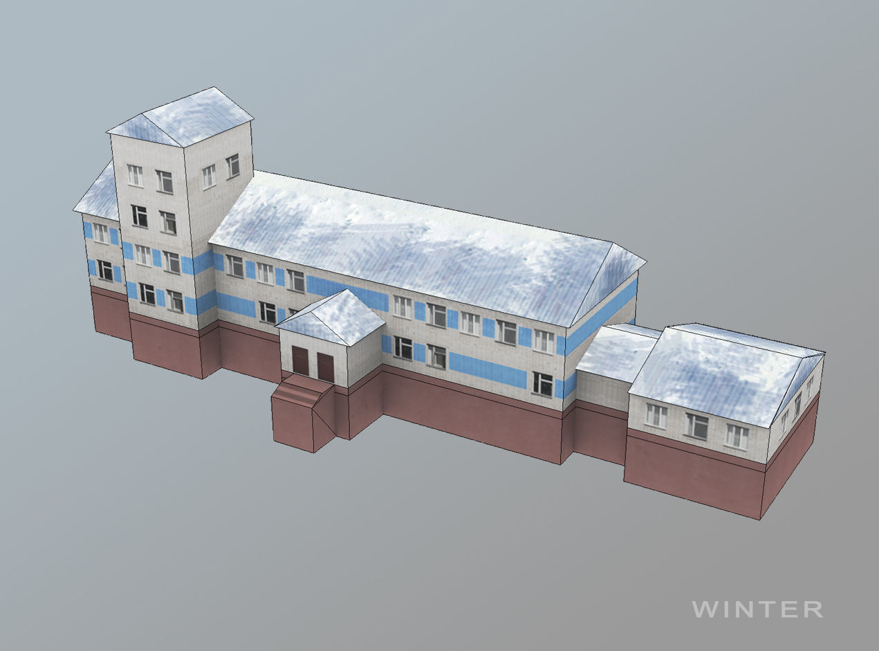 Airport USDU Terminal Low-poly 3D model_11