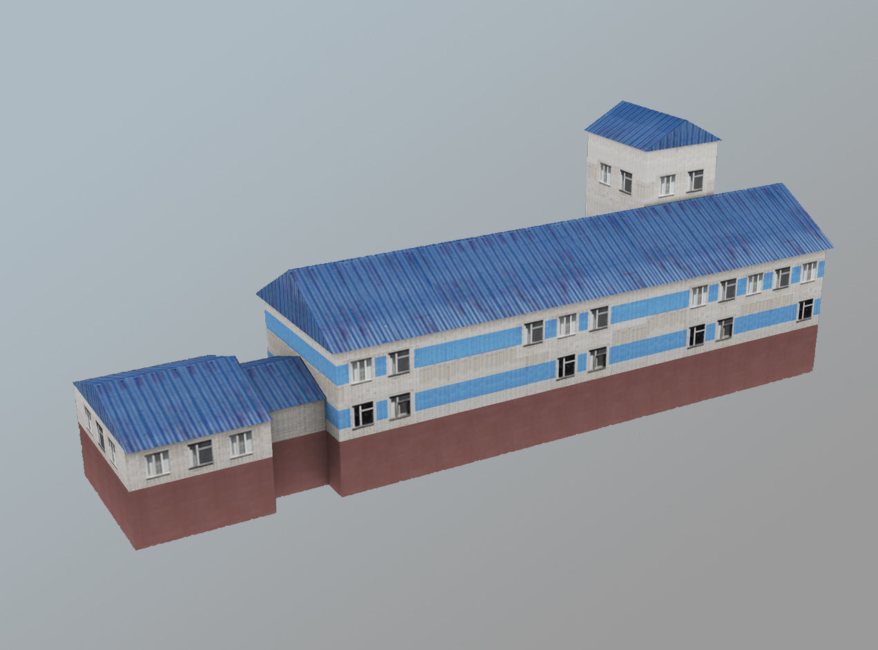 Airport USDU Terminal Low-poly 3D model_4
