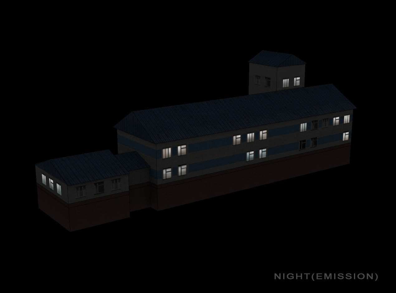 Airport USDU Terminal Low-poly 3D model_10