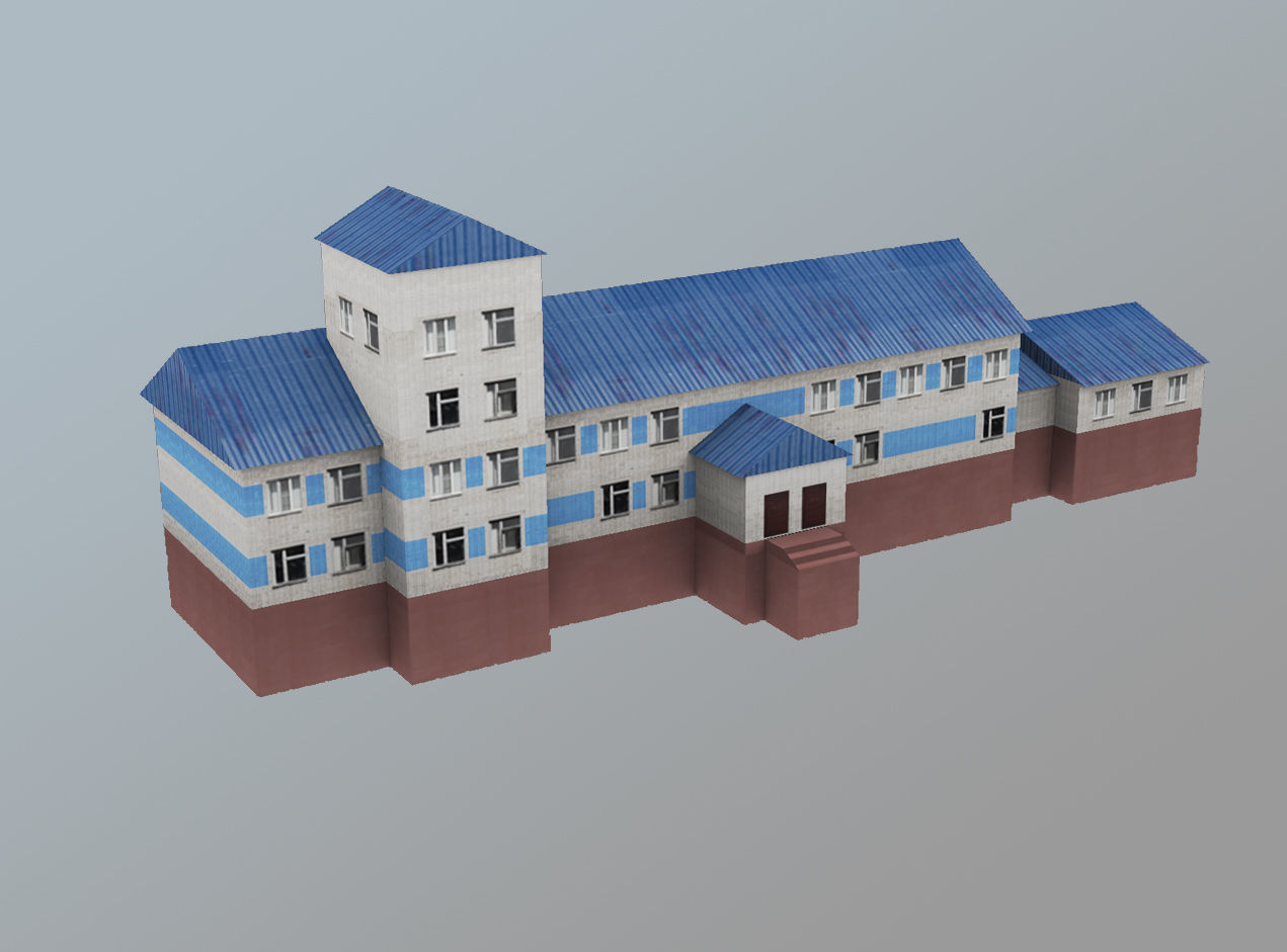 Airport USDU Terminal Low-poly 3D model_2