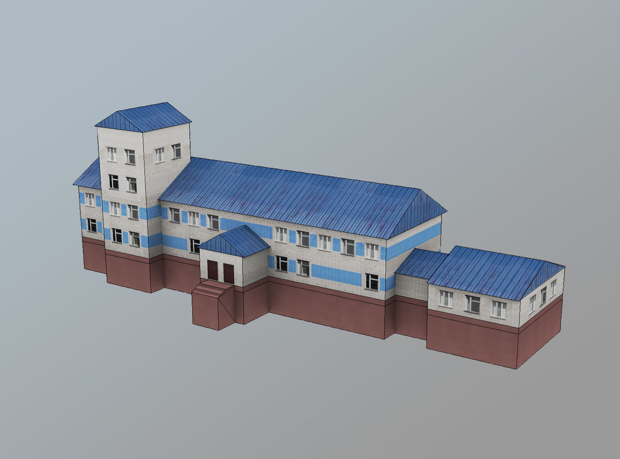 Airport USDU Terminal Low-poly 3D model_6