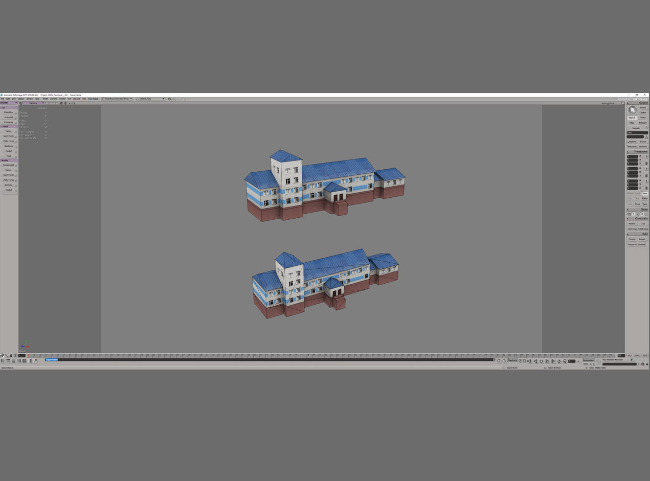 Airport USDU Terminal Low-poly 3D model_12