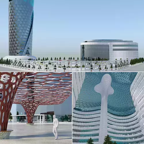 Future City Building consept 3D model Future City Building consept 3D model