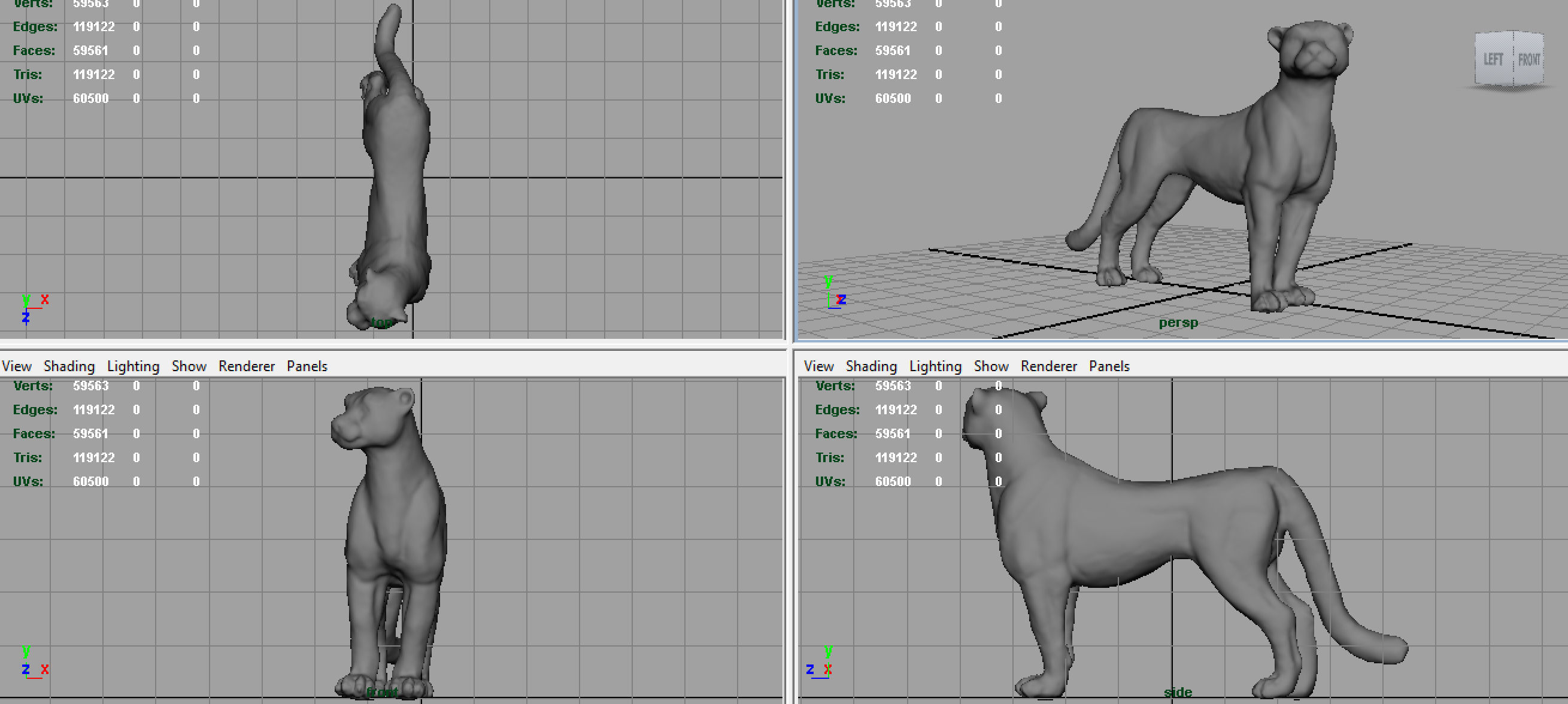 CHEETAH Low-poly 3D model_8