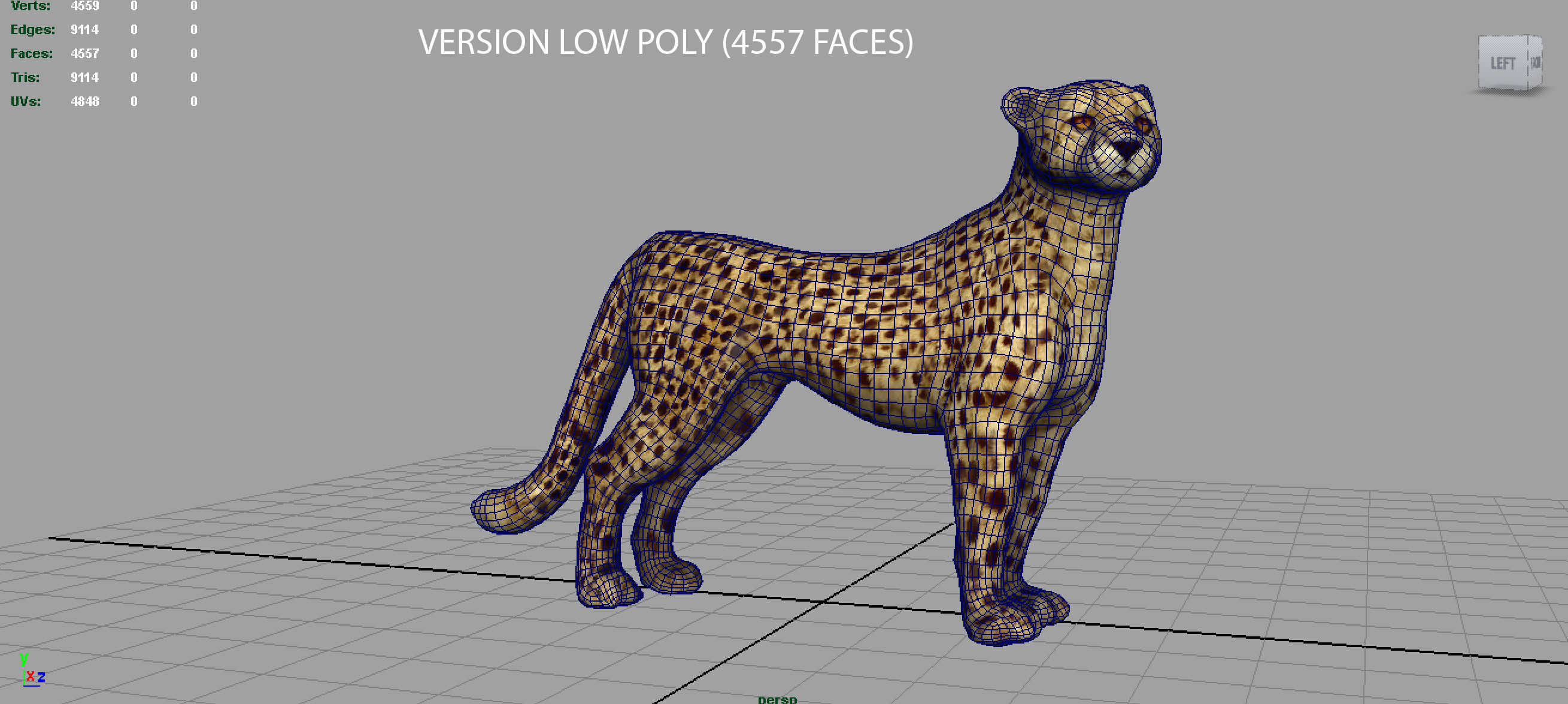 CHEETAH Low-poly 3D model_10