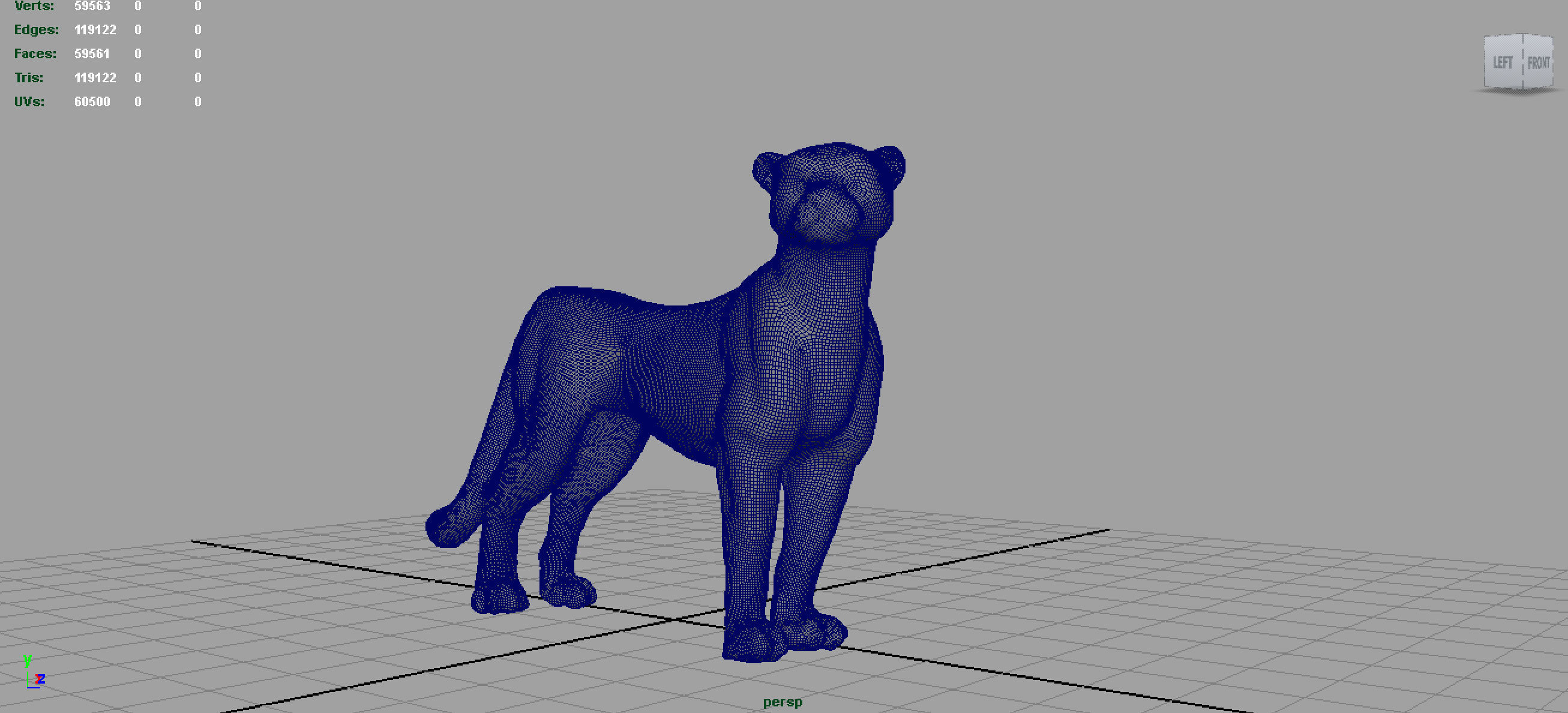 CHEETAH Low-poly 3D model_6