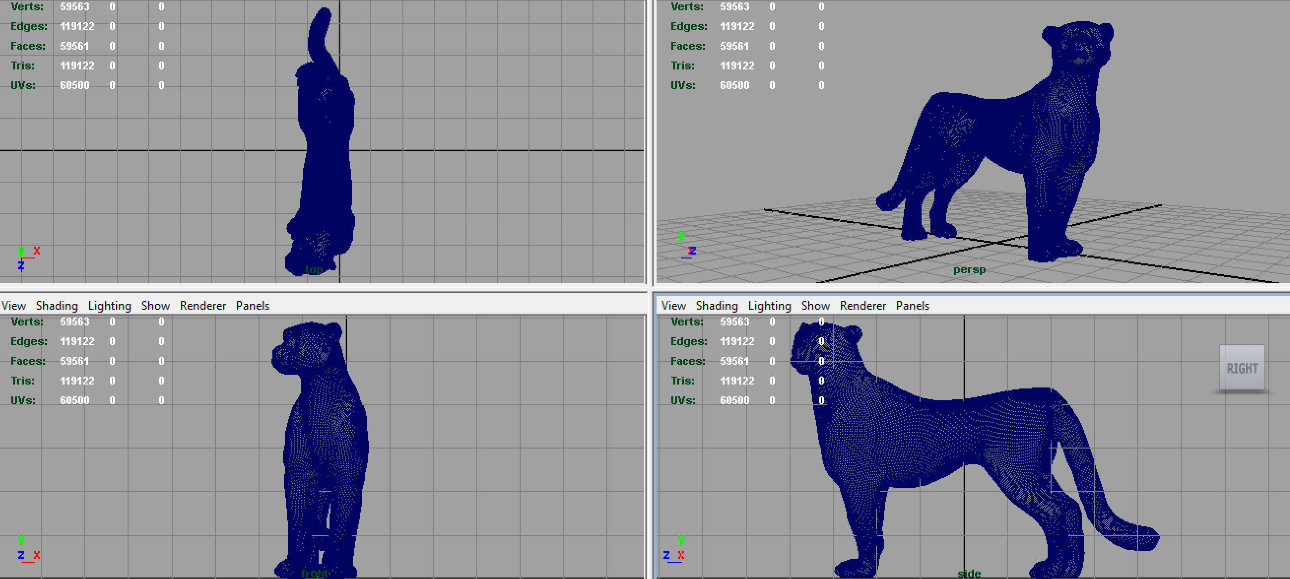 CHEETAH Low-poly 3D model_9