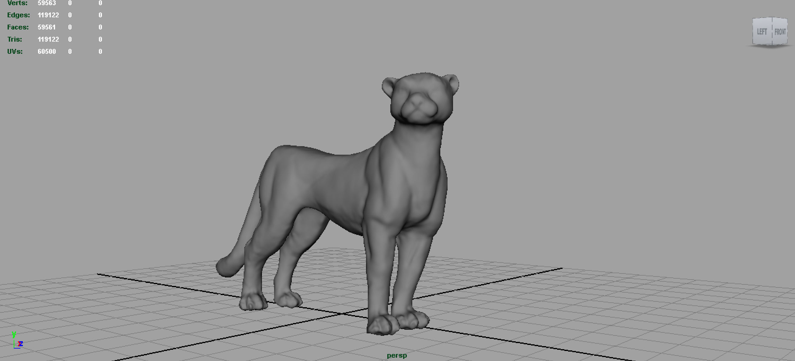 CHEETAH Low-poly 3D model_5