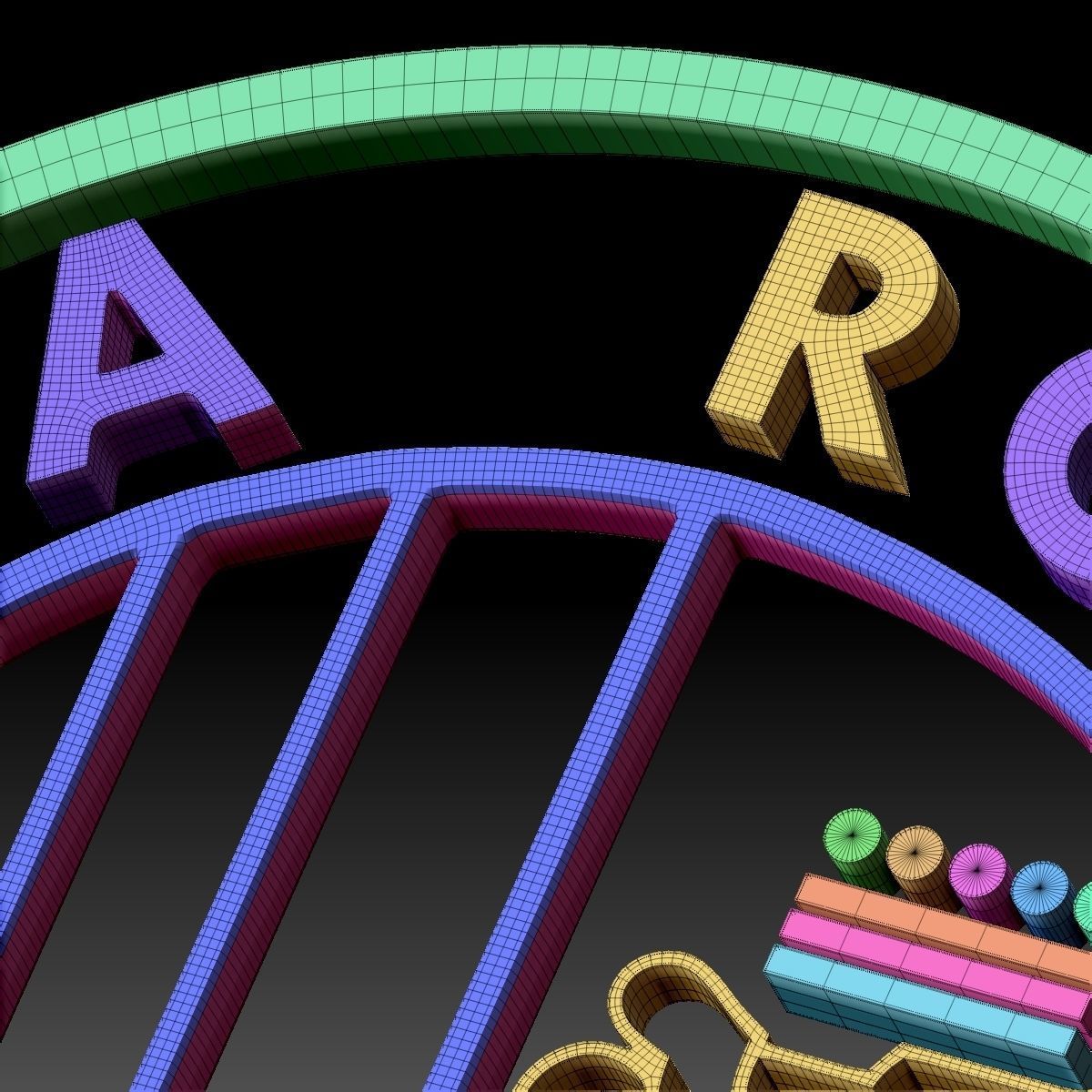 Alfa Romeo logo car logotype 3D print model_10