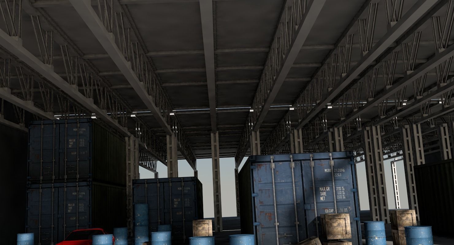 Warehouse car in Free 3D model_5