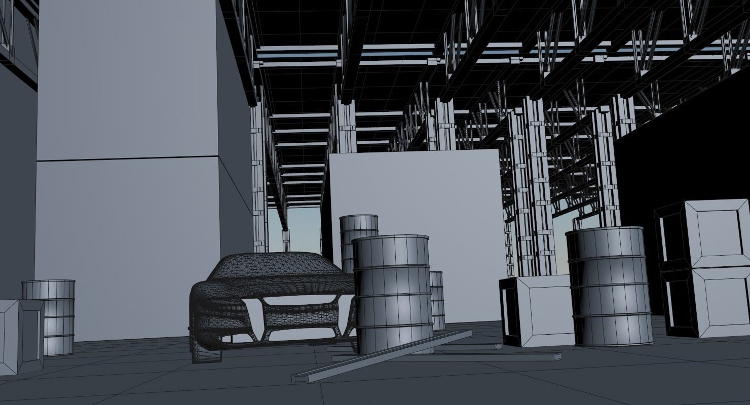 Warehouse car in Free 3D model_11