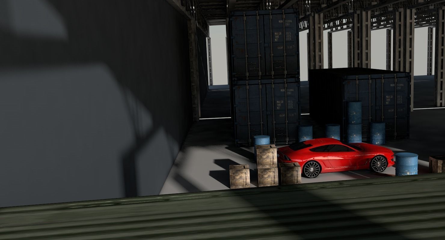Warehouse car in Free 3D model_2