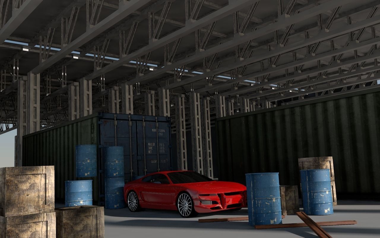 Warehouse car in Free 3D model_8